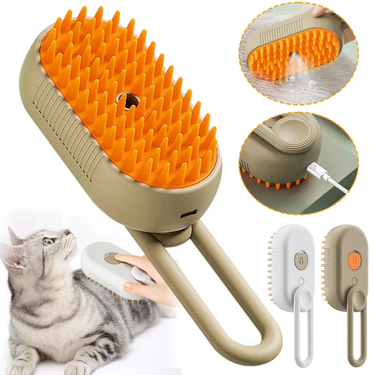 Electric Cat Steam Hair Remover Brush